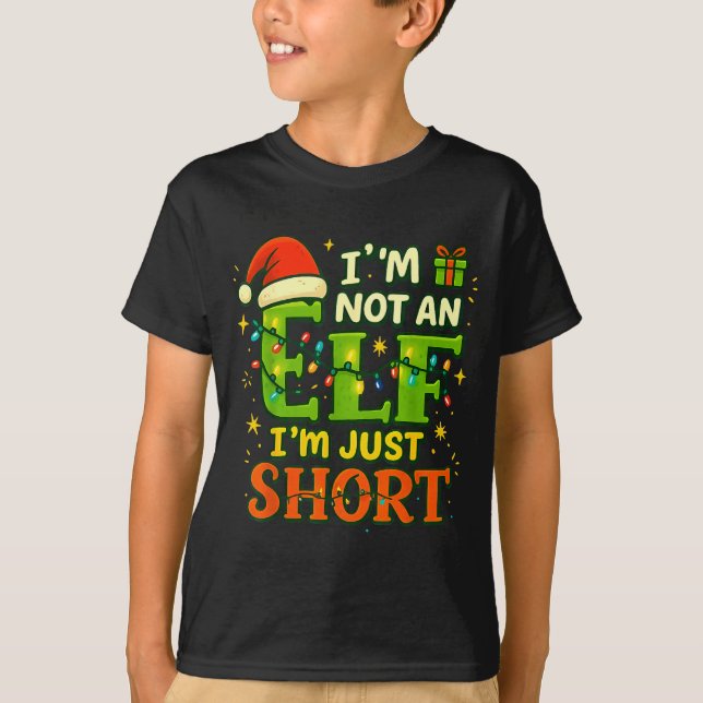 Im Not An Elf Just Short Funny Christmas Xmas Men  T Shirt (Framsida)