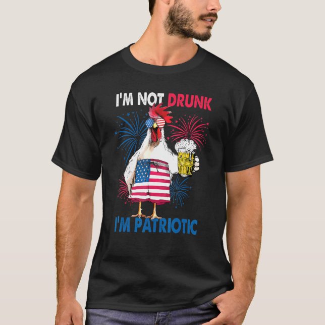Im not Drunk Patriotic 4:e juli T Shirt (Framsida)