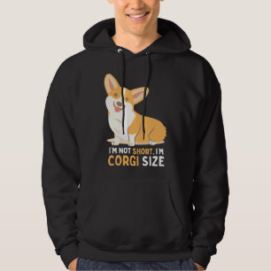Im Not Kort Im Corgi Storlek Hund Long Hoodie