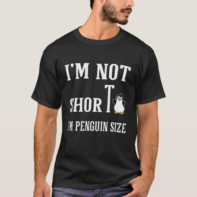 Im Not Kort Im Penguin Storlek Penguins Zoo Animal T Shirt (Framsida)