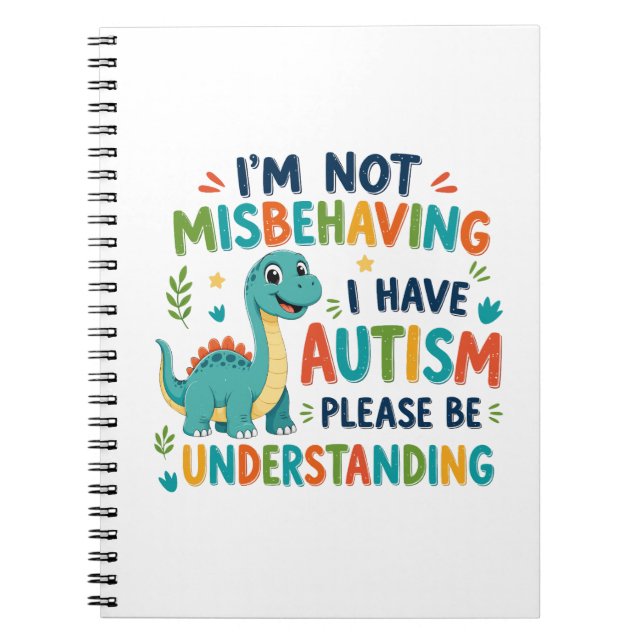 I'm not misbehaving I have autism Anteckningsbok (Framsidan)