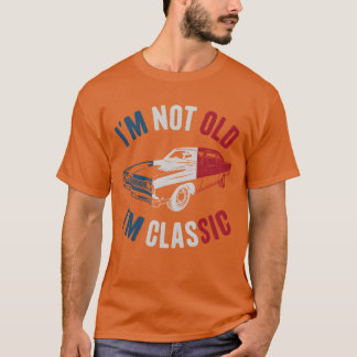 Im Not Old Im Classic Car US Flag Classic Car boy T Shirt