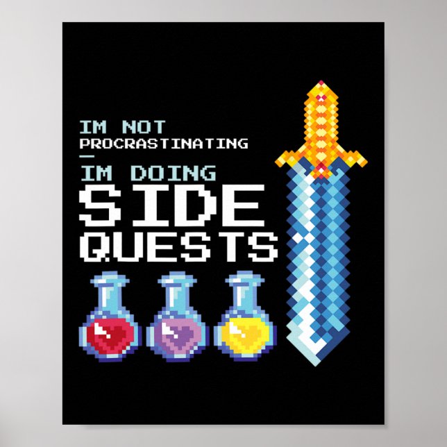 I'm Not Procrastinating I'm Doing Side Quests Mmog Poster (Framsidan)