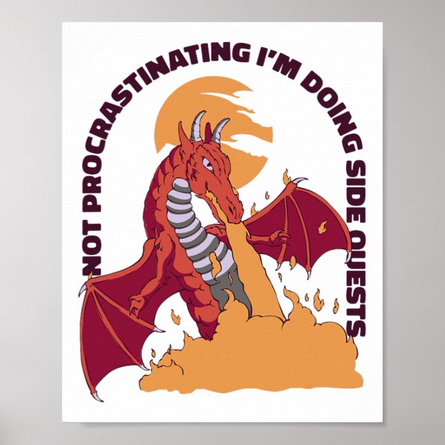 I'm Not Procrastinating I'm Doing Side Quests - Rp Poster (Framsidan)