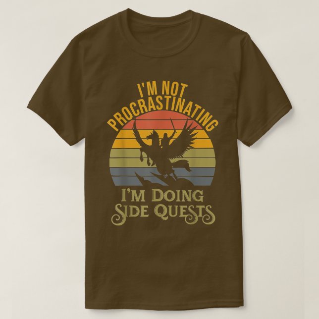 I'm not procrastinating I'm doing Side Quests  RPG T Shirt (Design framsida)