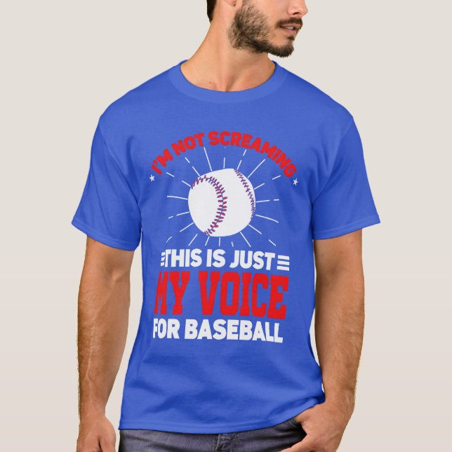 Im Not Screaming Coaching Sports Coach Baseball fu T Shirt (Framsida)