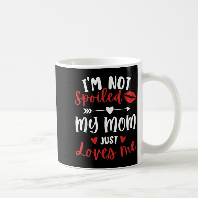 I'm Not Siled My Mom Loves Me Daughter Son Family  Kaffemugg (Höger)