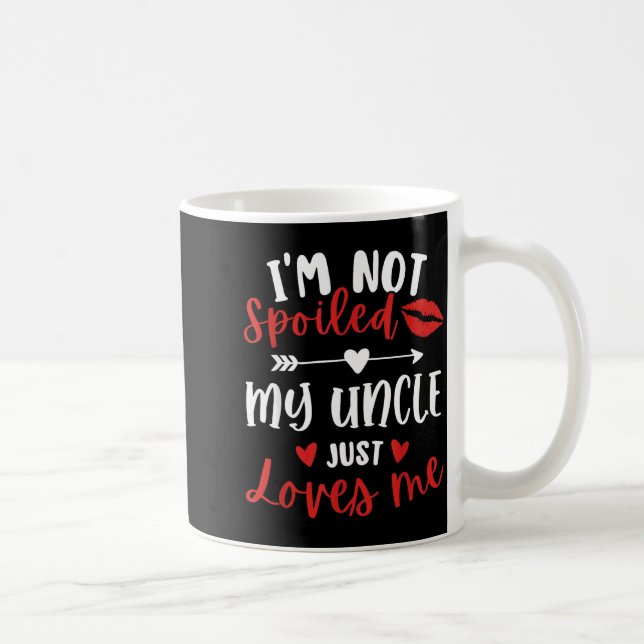 I'm Not Siled My Uncle Loves Me Nephew Niece Match Kaffemugg (Höger)