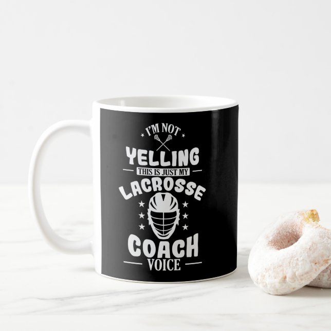 I'm not Yelling only my Lacrosse Coach Voice Kaffemugg (Med munk)
