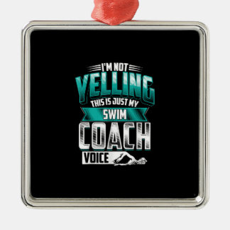 Im Not Yelling Simma Coach Voice Funny Swimming Julgransprydnad Metall