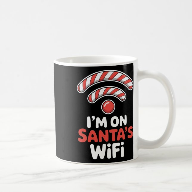 Im On Santas Wifi Christmas Holiday Xmas  Kaffemugg (Höger)