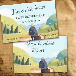 I'm Outta Here Retirement Party Retro Gästböcker