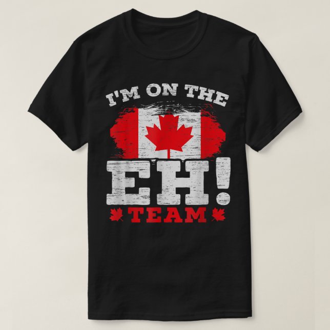 Im på EH-teamet Canadian Day Maple Löv T Shirt (Design framsida)