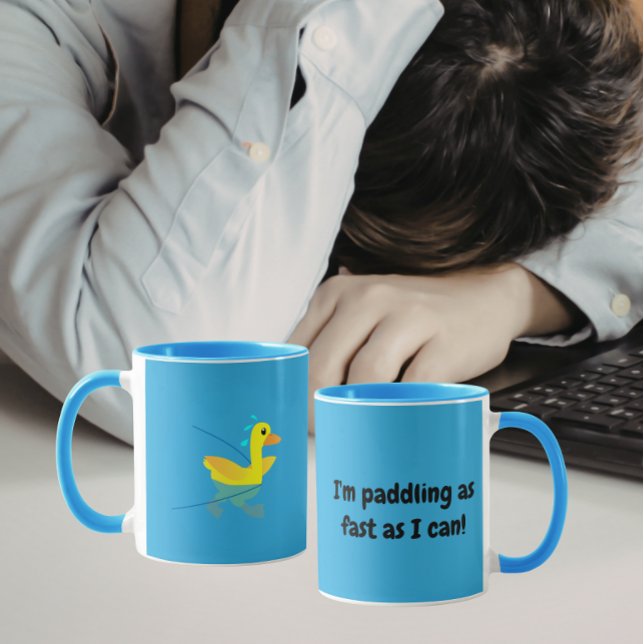 I'm paddling as fast as I can Motivational Ducks Mugg (Skapare uppladdad)