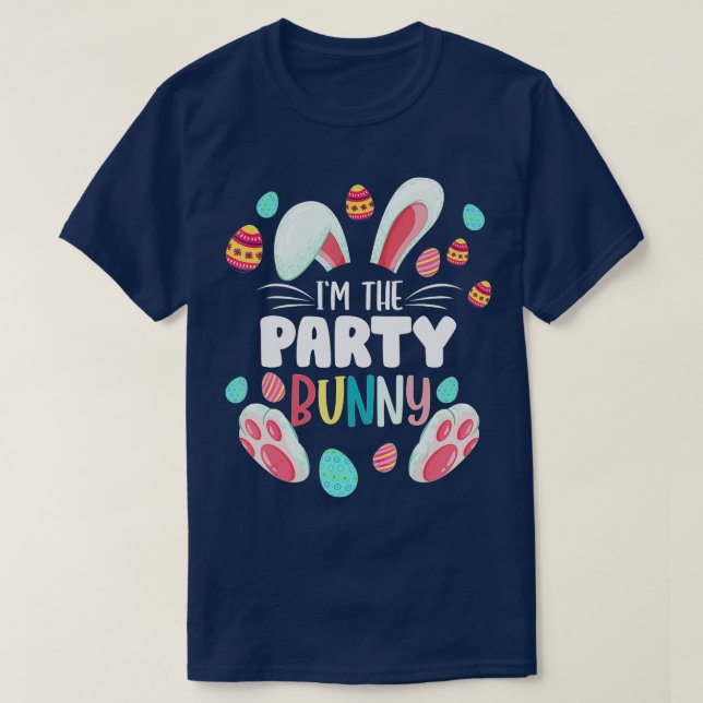 Im Party Bunny Matching Family Påsk Party TS T Shirt (Design framsida)