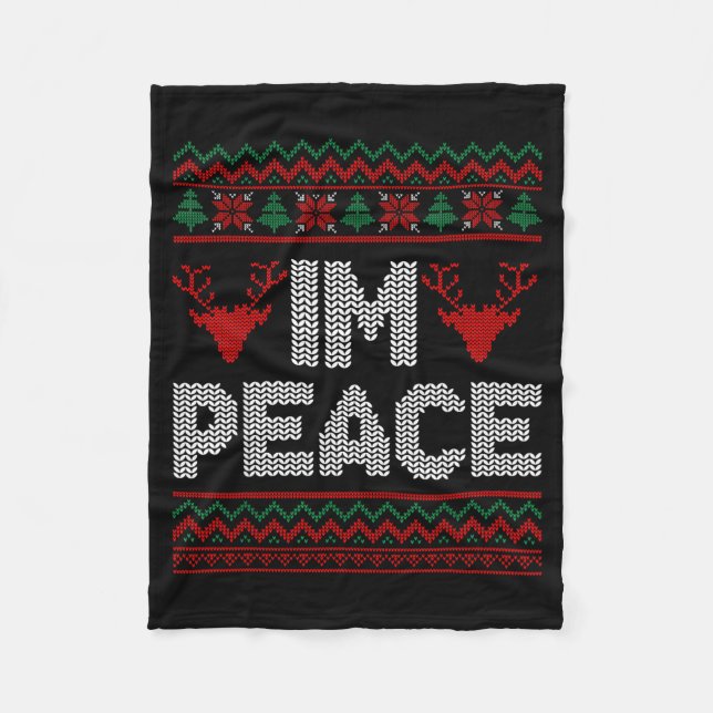 I'm Peace Couple Matching Christmas Ugly Sweater  Fleecefilt (Framsidan)