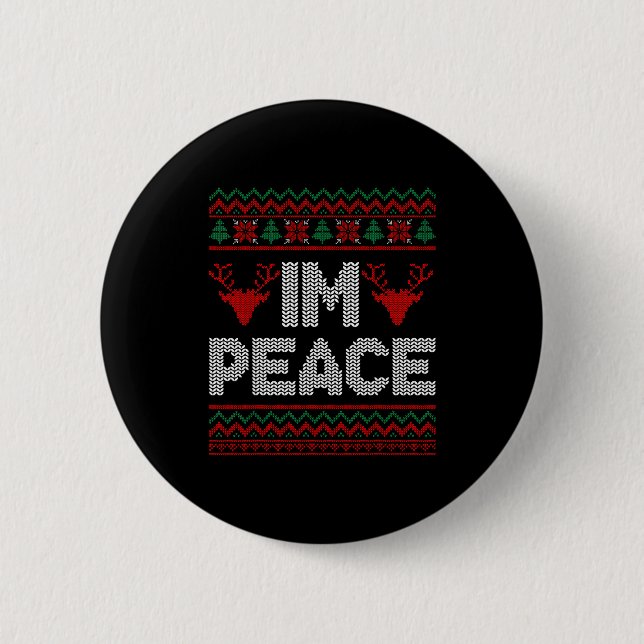 I'm Peace Couple Matching Christmas Ugly Sweater  Knapp (Framsida)