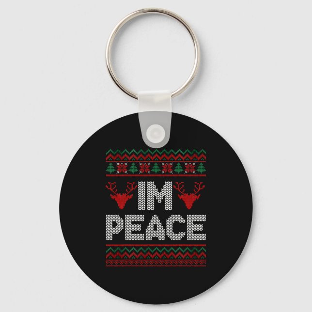 I'm Peace Couple Matching Christmas Ugly Sweater  Nyckelring (Framsida)