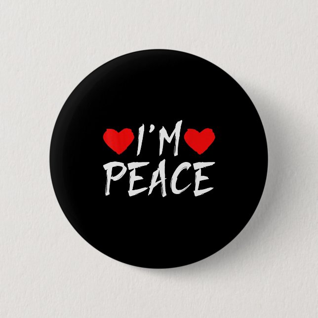 I'm Peace Funny Couples Tee Valentine's Day Couple Knapp (Framsida)