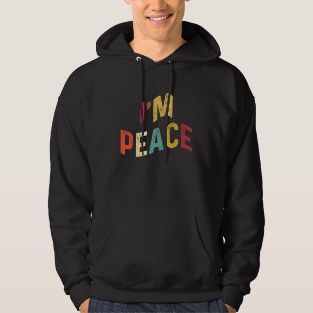I'm Peace  I Come In Peace  Matching Couples Retro Hoodie (Framsida)