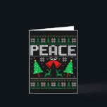 Im Peace - I Kom in Peace Couple Matching Ugly Ch Kort<br><div class="desc">Im Peace - Jag Kom i fredspolparet Matching Ugly God jul</div>