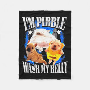 Im Pibble Tvätta Min Mage Fransk Bulldog Fleecefilt