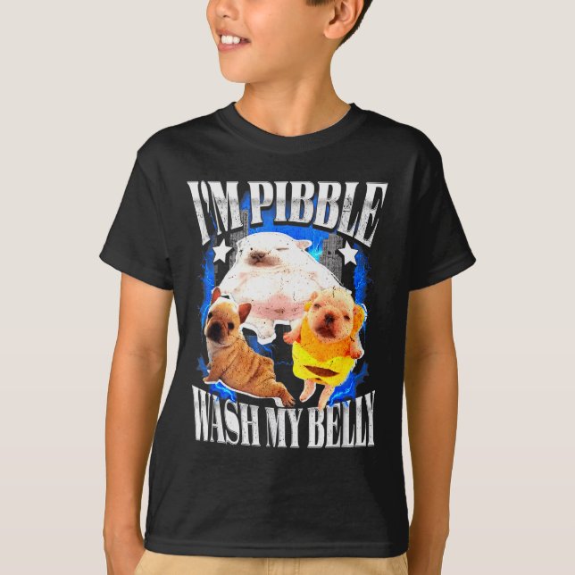 Im Pibble Wash My Belly Frenchie Bulldog  T Shirt (Framsida)