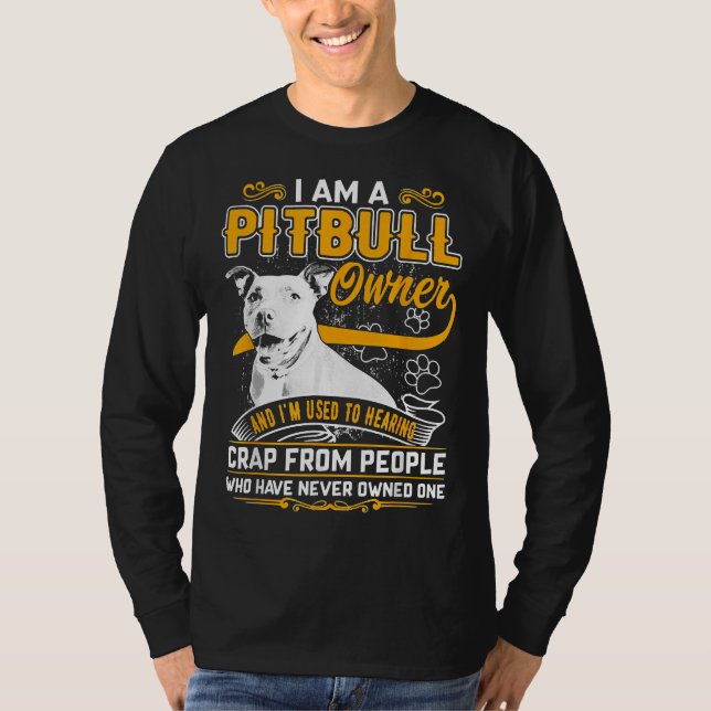 Im Pit Bull Terrier Owner Hund Kärlek R Pappa Mamm T Shirt (Framsida)