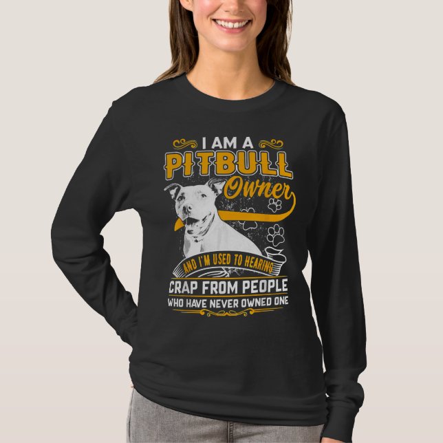 Im Pit Bull Terrier Owner Hund Kärlek R Pappa Mamm T Shirt (Framsida)
