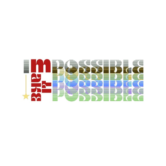 I'm Possible Motivational Typography  T Shirt (Skapare uppladdad)