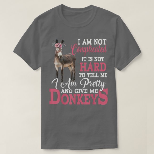 I'm Pretty And Give Me Donkeys Funny Floral Donkey T Shirt (Design framsida)