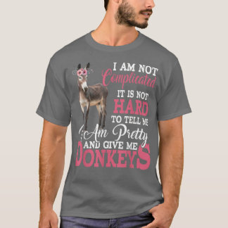 I'm Pretty And Give Me Donkeys Funny Floral Donkey T Shirt