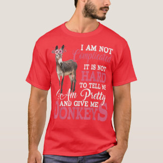 I'm Pretty And Give Me Donkeys Funny Floral Donkey T Shirt