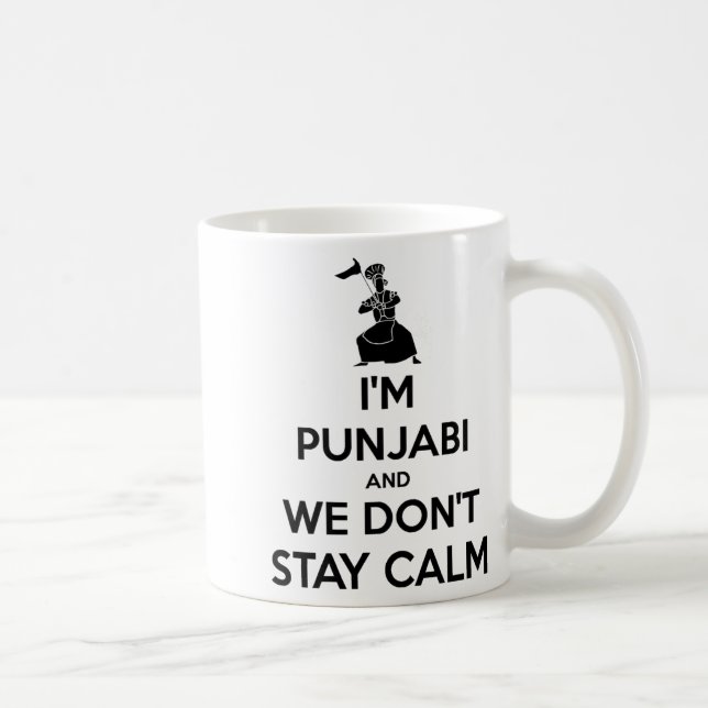 Im Punjabi And We Dont Keep Calm Baby  Kaffemugg (Höger)