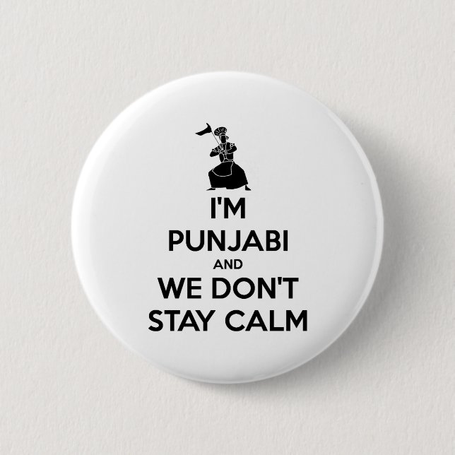 Im Punjabi And We Dont Keep Calm Baby  Knapp (Framsida)