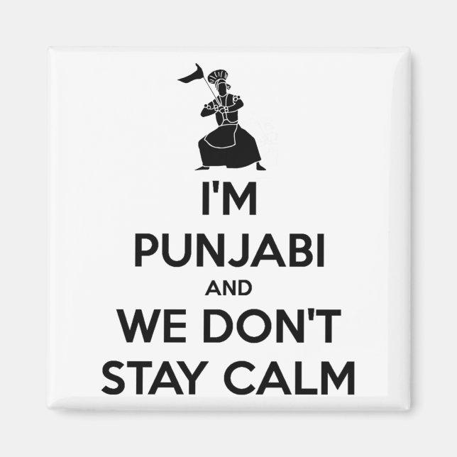 Im Punjabi And We Dont Keep Calm Baby  Magnet (Framsidan)