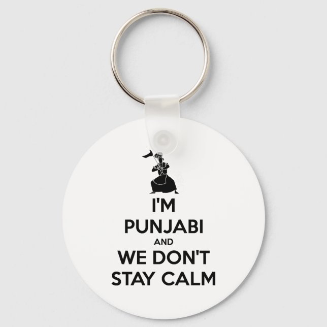 Im Punjabi And We Dont Keep Calm Baby  Nyckelring (Framsida)
