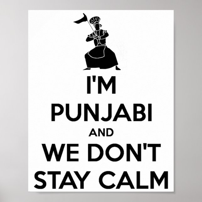 Im Punjabi And We Dont Keep Calm Baby  Poster (Framsidan)
