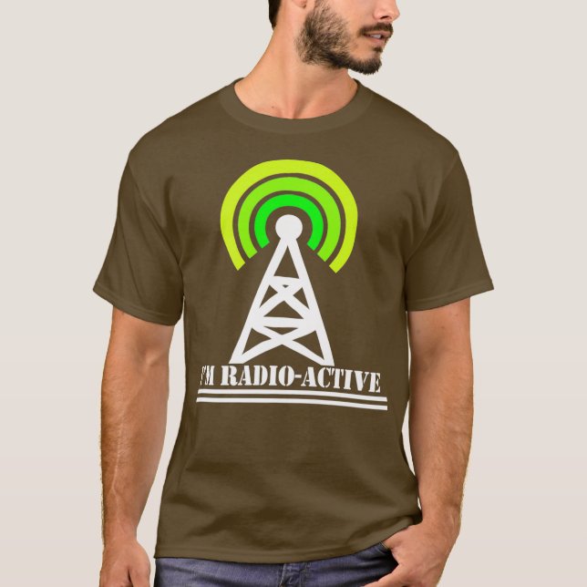 Im Radio-Active With Tower Antenna Funny Ham Men T Shirt (Framsida)