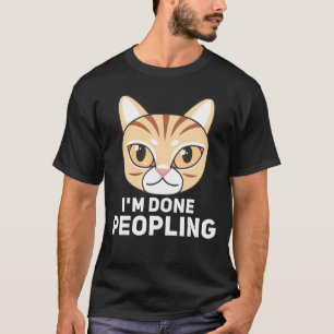 Im Ready-Arg Cat Design Retro T Shirt