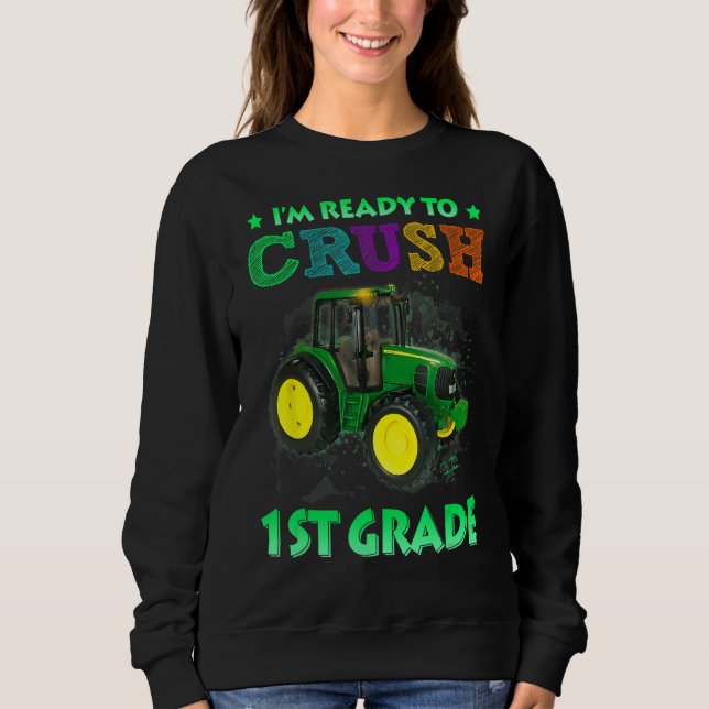 Im Ready To Crush 1st Grade Back To School Monster T Shirt (Framsida)