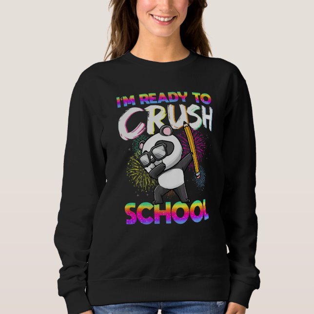 I'm Ready To Crush School Daycare Preschool Panda  T Shirt (Framsida)