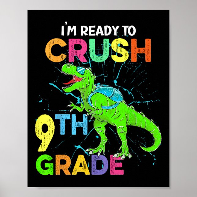 Im Redo att krossa 9:e Klass Kids Dinosaur tillbak Poster (Framsidan)