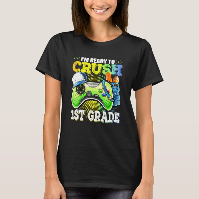 Im Redo Crush 1st Klass Back to school-videospel T Shirt (Framsida)