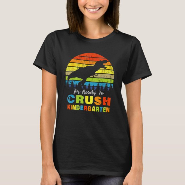 Im Redo Crush Kindergarten Dinosaur tillbaka till  T Shirt (Framsida)