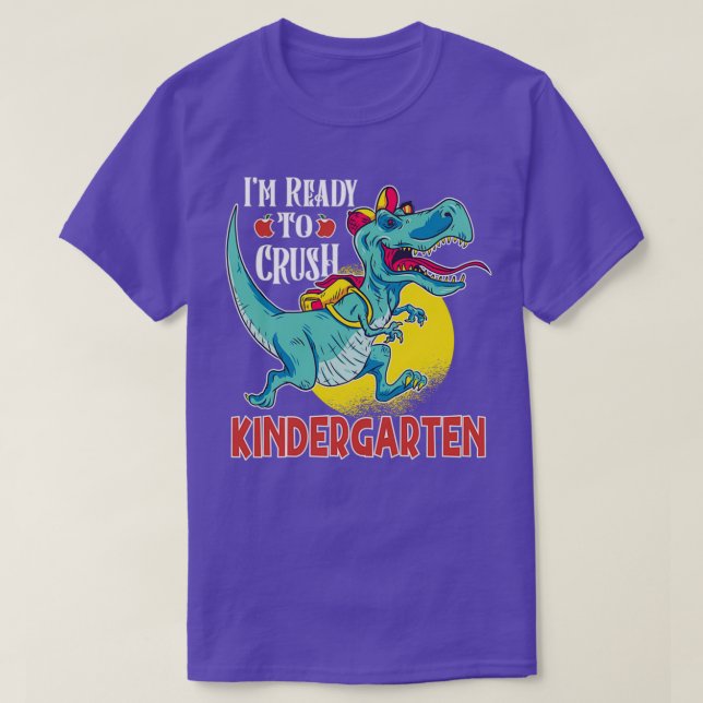 Im-Redo för att krossa Kindergarten Dinosaur Boys  T Shirt (Design framsida)