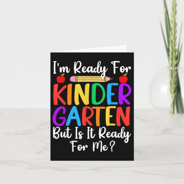 Im Redo för Kindergarten Back to school Lärare Kort (Framsida)