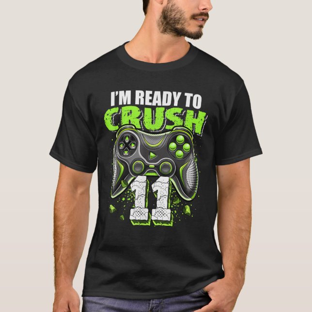 Im-Redo till Crush 11 Video Game Controller 11th B T Shirt (Framsida)