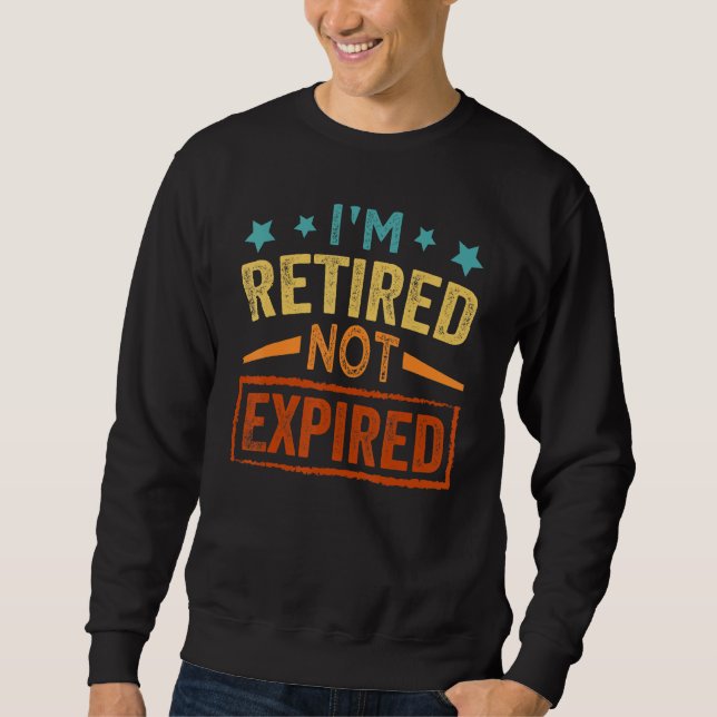 I'm Retired Not Expired   Wine   Grandpa Lång Ärmad Tröja (Framsida)