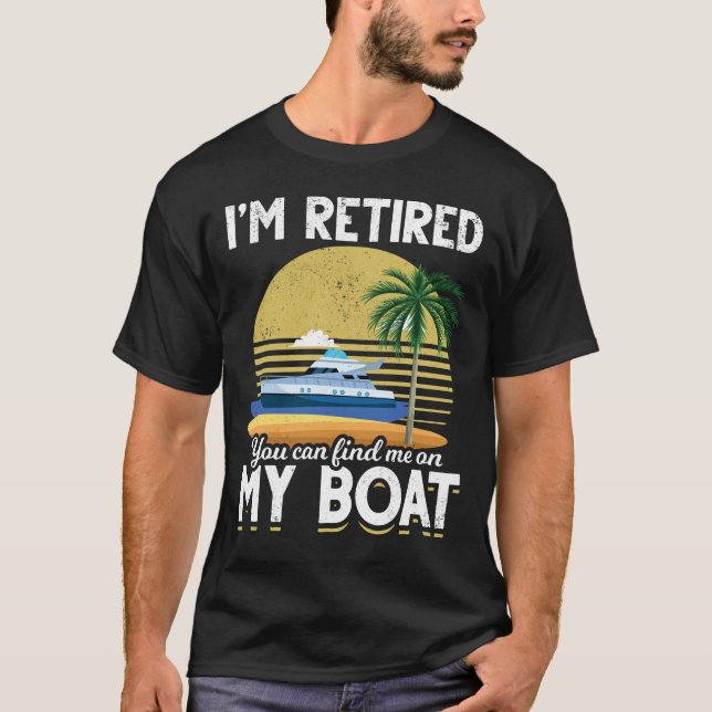Im Retrött Funny Boat Pension T Shirt (Framsida)